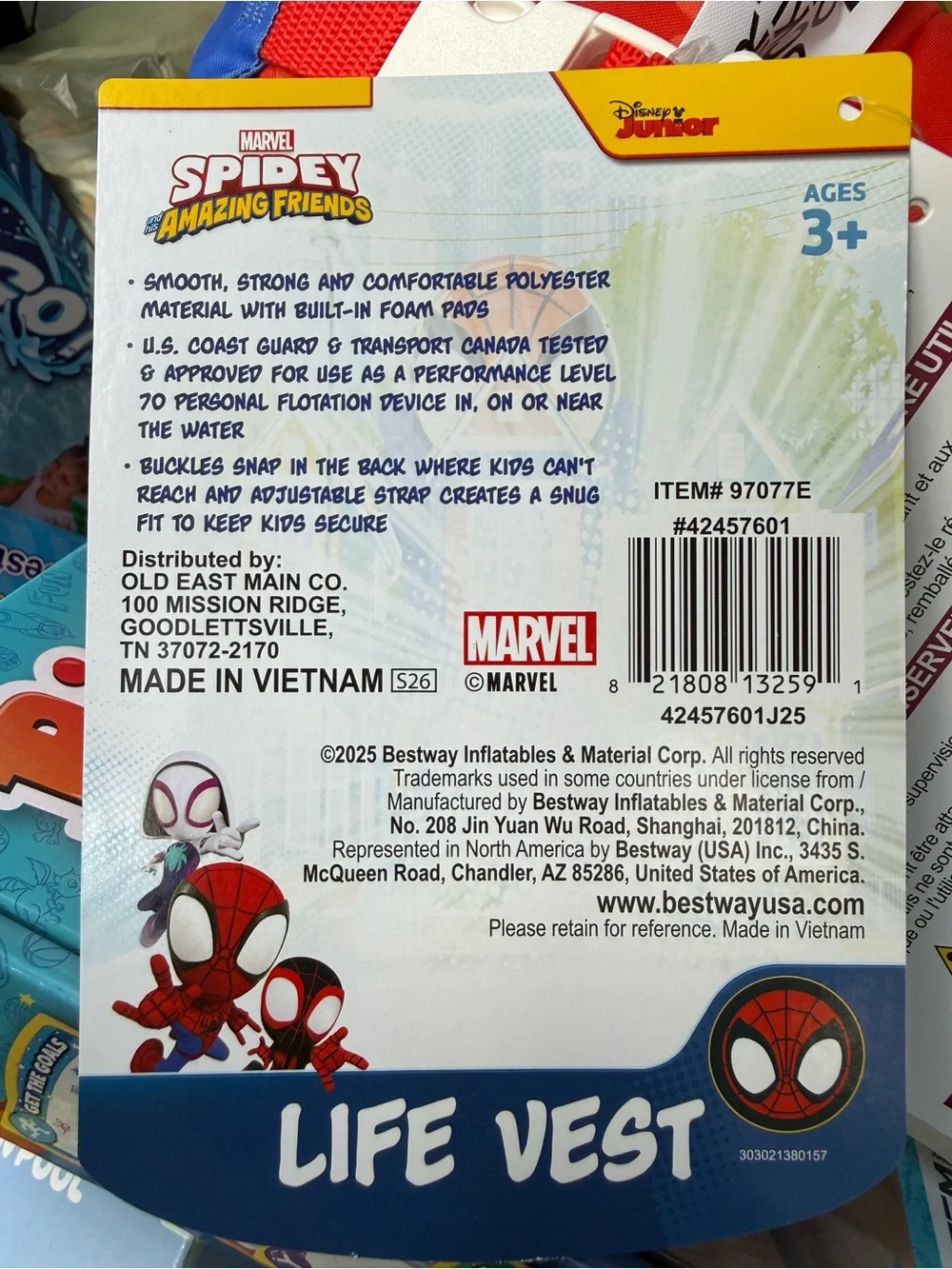 Marvel Spidey Amazing Friends Kids Life Vest BNWT
